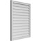 Ekena Millwork Vertical Surface Mount PVC Gable Vnt: Non-Functional, w/2"W x 1-1/2"H, Brickmould Frame, 30"W x 38"H GVPVE30X3802SN - alternate 3